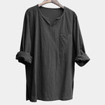 Men’s Plus Size Linen Shirt – Classic Relaxed Fit Summer Shirt