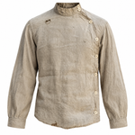 1930s Vintage Military Side-Button Linen Shirt