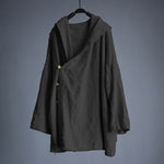Men's Plus Size Linen Hooded Coat