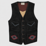 Double RL Hand-Embroidered Shepskin Vest