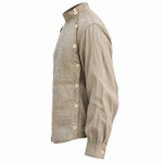 1930s Vintage Military Side-Button Linen Shirt
