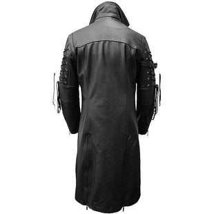 Genuine Leather Gothic Steampunk Coat