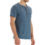 Men's Casual Front Placket Short/Long Sleeve Henley T-Shirts