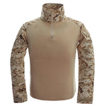 Men's Tactical Military Shirts 1/4 Zip Long Sleeve Shirt