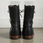 Men's Plain-Toe Leather Combat Boots